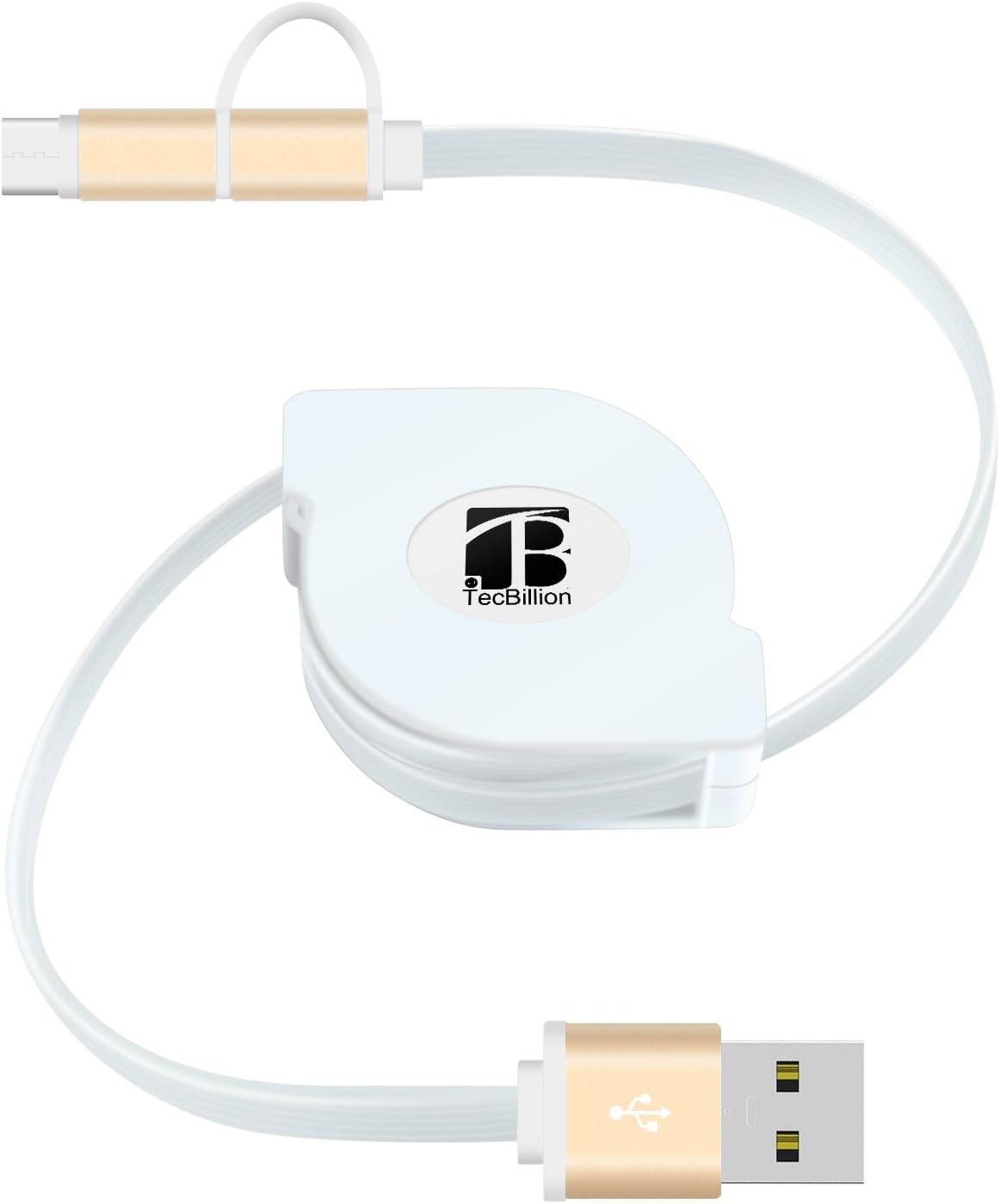 2-in-1 Universal Retractable Micro USB Type c USB Cable, Phone Charge Cable for Nexus 5X 6P Lumia 950 950XL Oneplus 2 Google Pixel Google Pixel XL and other Type-C and Micro USB Supported Devices