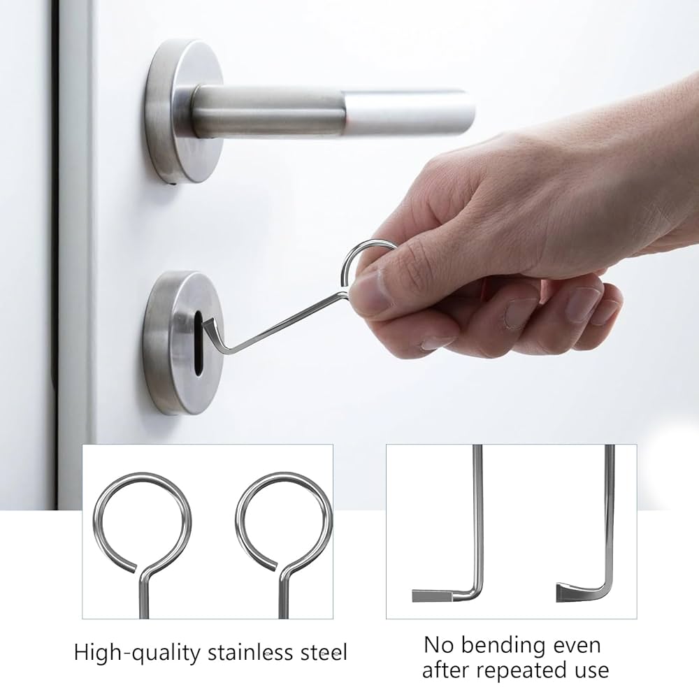 YAFLUG Buntbartschlüssel Universal - 4mm Stahl Dietrich Für Türen Mit Buntbart-Schloss