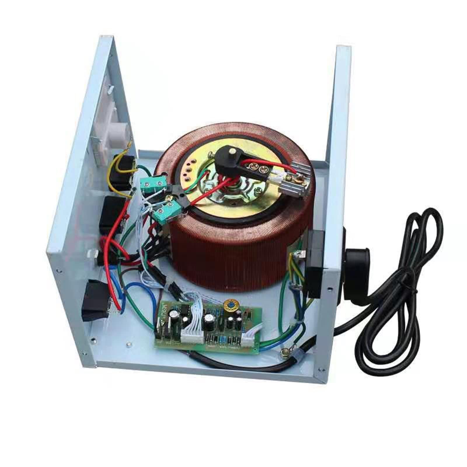 Stabilizzatore di Tensione Automatico, Stabilizzatore di Tensione Monofase Domestico per Carichi Pesanti, con Voltmetro A Puntatore, Uscita Stabile 110V/220V, per Computer, Frigoriferi,5000VA