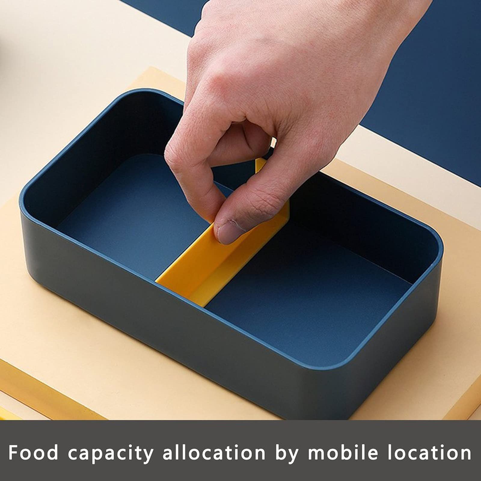Portapranzo Portatile in Acciaio Inossidabile da 720 ml con Scomparti mobili - Ideale per la Scuola, Il microonde, Il bento, l'insalata, la Frutta e la conservazione degli Alimenti