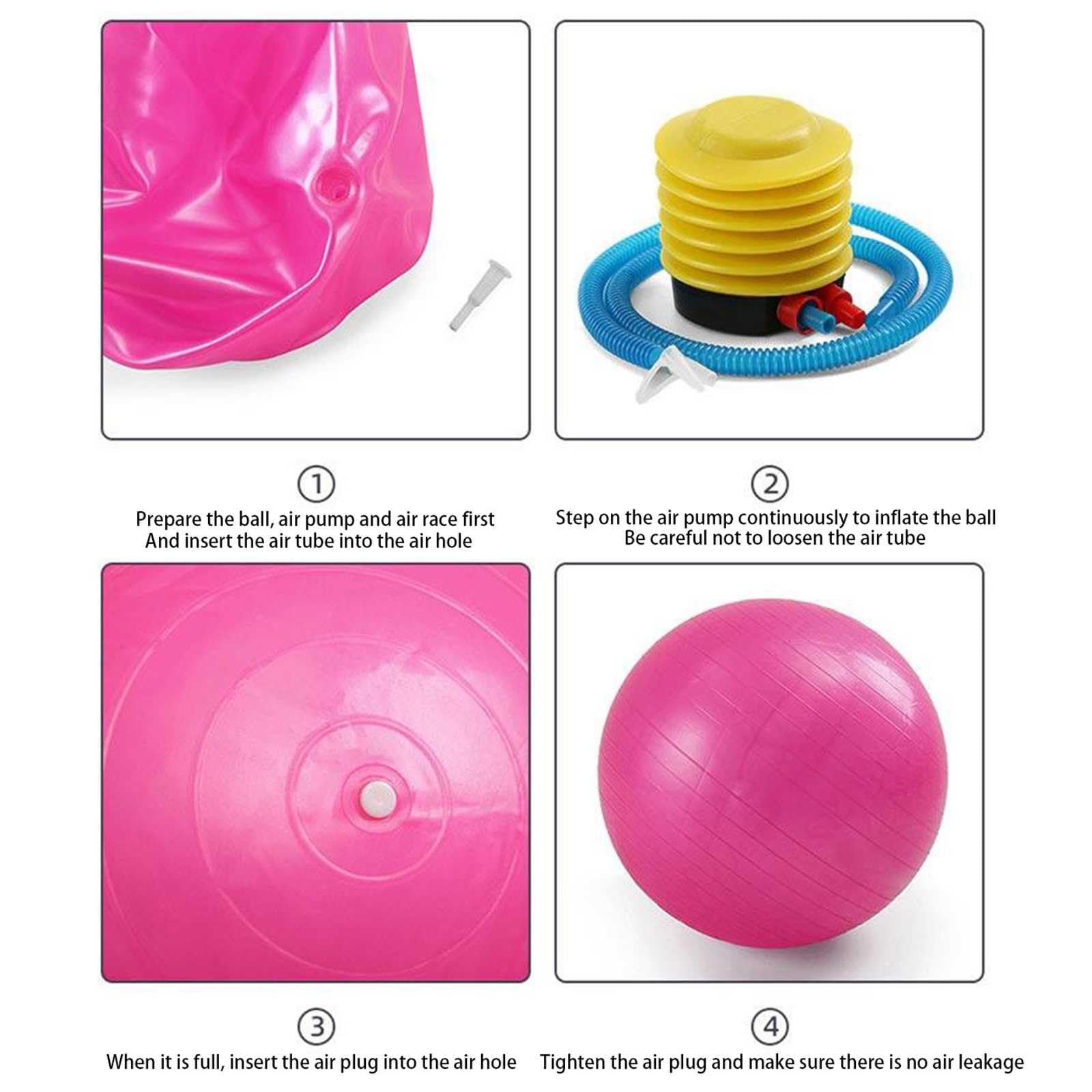 Palla ausiliaria multifunzionale, palla ausiliaria resistente con pompa gonfiabile antiscivolo, accessori per allenamento, con spallacci regolabili, per adulti e bambini, esercizio e