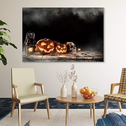 Miniatura 2 de wall26 Lienzo decorativo para pared, imágenes de Halloween, decoración de pared para el hogar, dormitorio, sala de estar, pinturas en lienzo