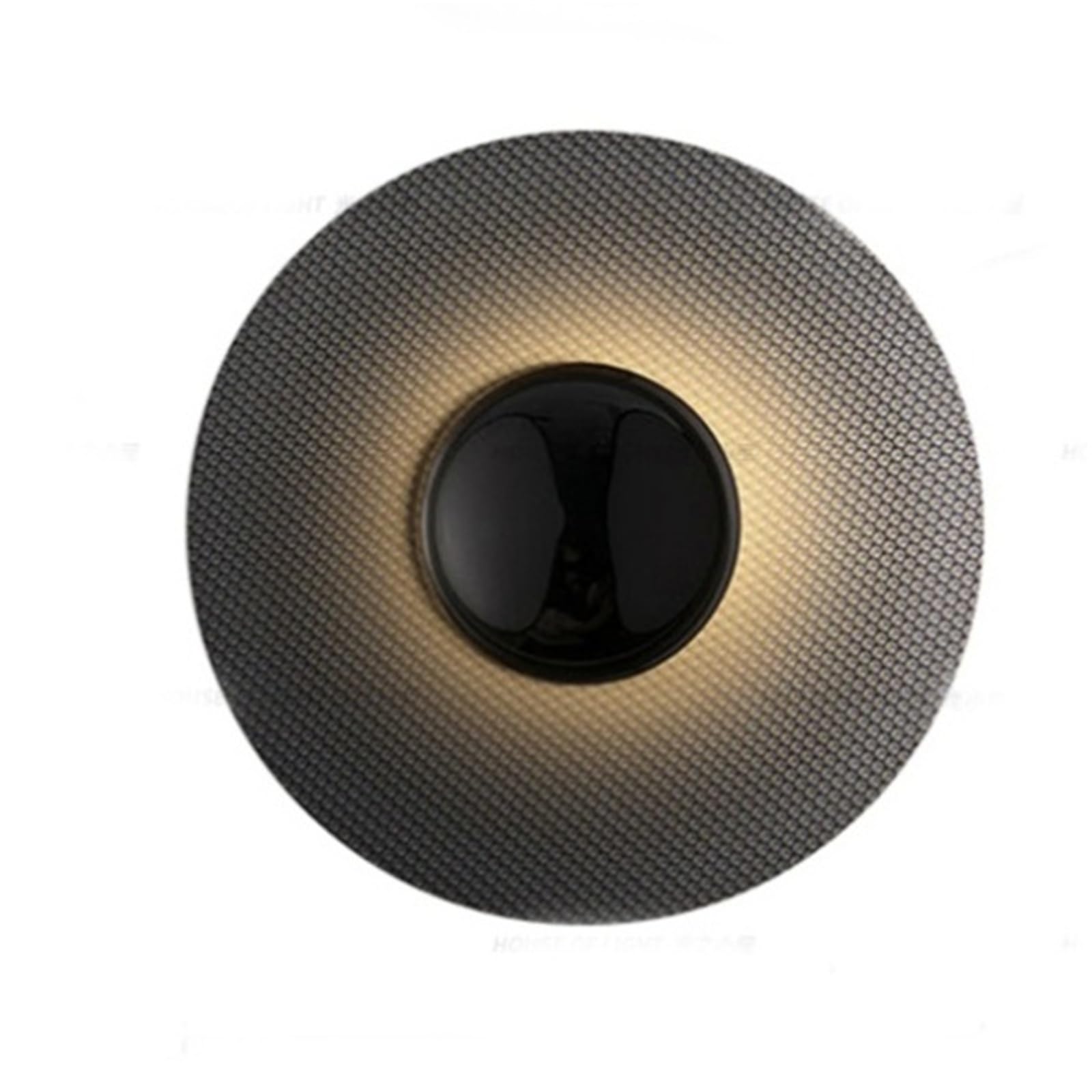 Kexcftg Nature White(3500-5500K) Nordic Minimalist Led Wall Lamp Living Room Bedroom Bedside Lights Ceiling Modern Round Black Sconces Corridor Home Decor(,D40cm)