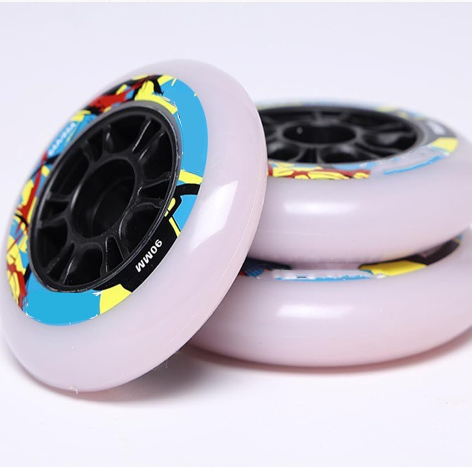 Premium 110mm Speed Inline Skate Wheels 110mm 100mm 90mm Inline Skate Replacement Wheels with Bearings 85A Hardness (8pcs,110mm)