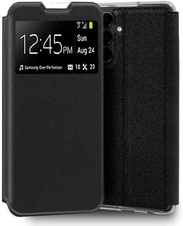 Cool Flip Cover Case for Samsung A165 Galaxy A16 / A16 5G Smooth Black