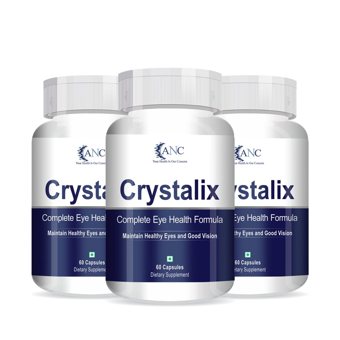 ANC Crystalix Eye Supplement Lutein, Zeaxanthin, Vitamin A, Vitamin B2, Vitamin E Support Eye Health, Helps in Improve Vision, Kids & Adults, Digital Safe Guard, Blue Light, Veg 60 Capsules-Pack of 2 — Amazon image 9