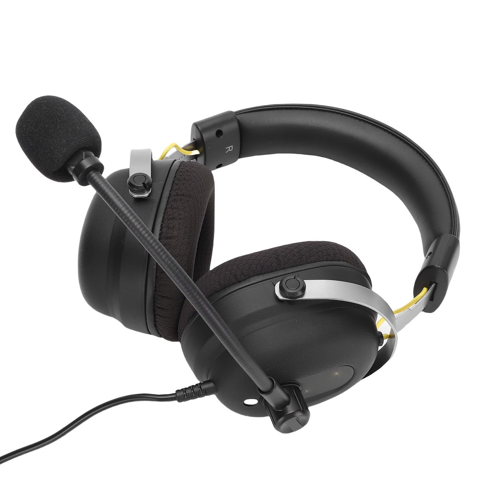 AMONIDA Gamingowy Zestaw Słuchawkowy, Dźwięk Przestrzenny 360°, Ergonomiczne Słuchawki do Gier z lokalizacją Dźwięku, Gniazdo 3,5 Mm Typu Plug and Play