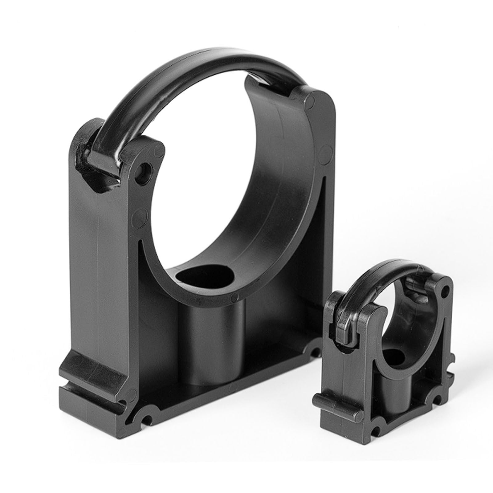 Fascette per tubi in UPVC, clip di fissaggio e supporti per tubi in PVC, 4 pezzi di clip per tubi in PP per tubi 20-110mm, fascette robuste nere Fibbia di fissaggio(50mm)