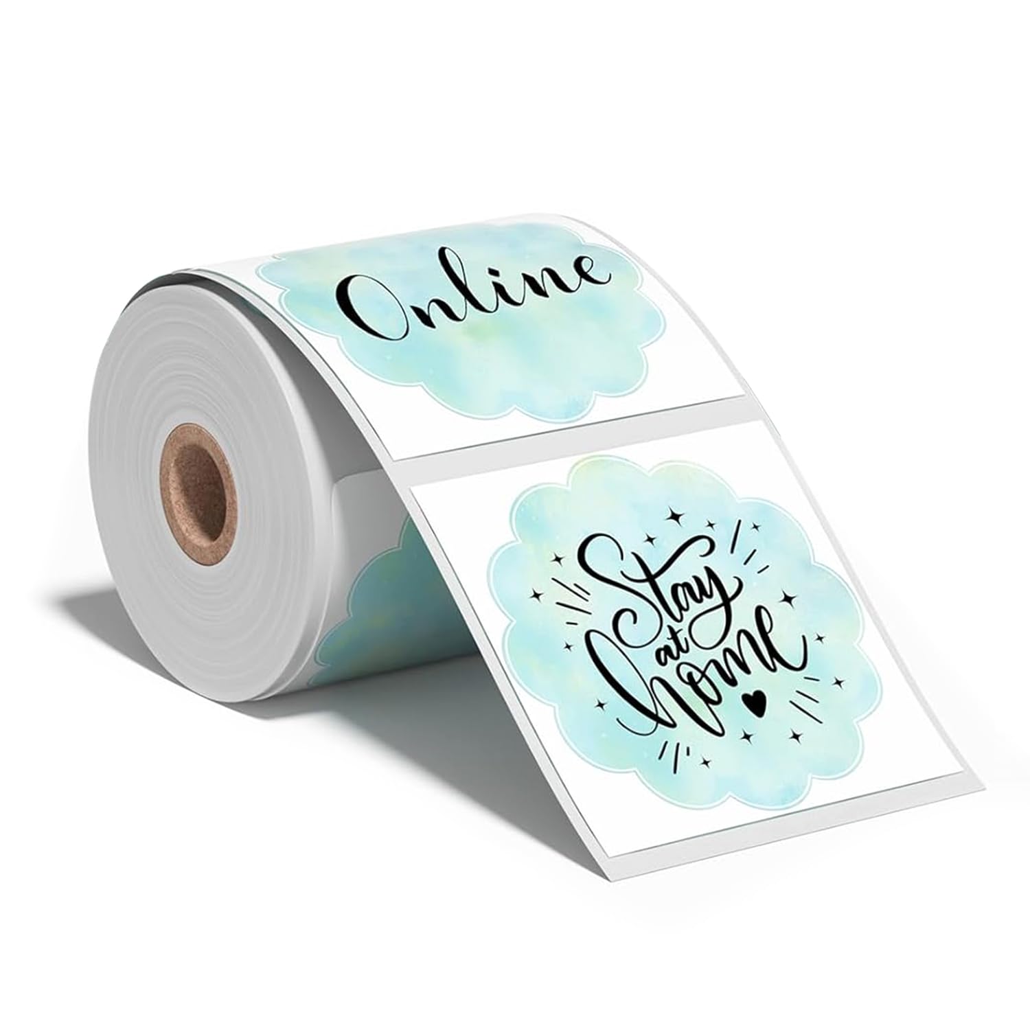 LabelCenter 2" Color Circle Thermal Labels, Self-Adhesive Round Sticker Label, Circular Direct Thermal Printer Label for Logo Design, Name/Price Tag, Thanks Card,Address, QR Code, 500 Labels/Roll