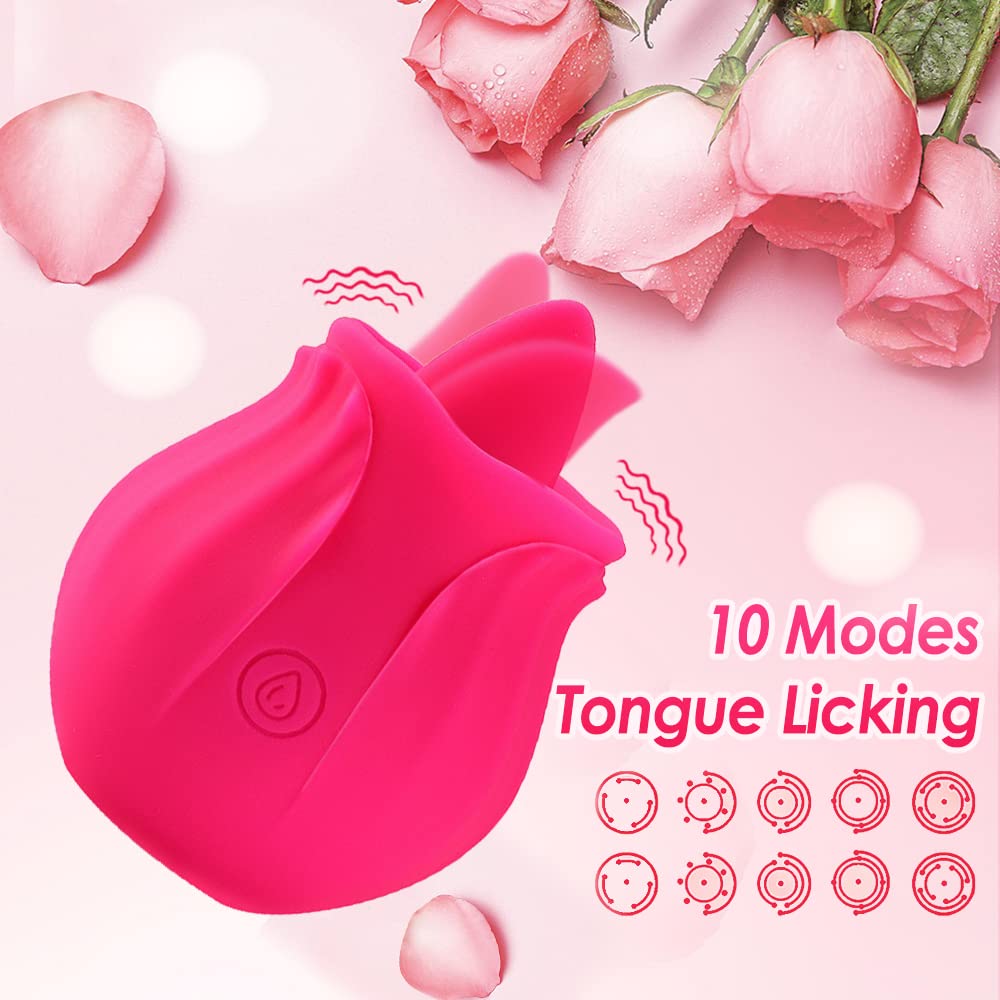 Fiore forma lingua leccando G Spot vibratore capezzolo Clitorale stimolazione uovo vibratori Clit seno massaggiatore giocattoli sessuali per le donne, rosa