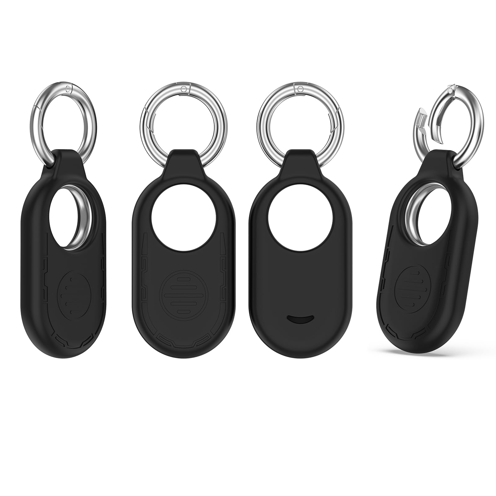 Custodia per Samsung Galaxy SmartTag2, Protettiva Completa in Silicone Supporto Anti-Smarrimento Antigraffio Nascosta per Smart tag 2 Tracker con Adesivo 3M per Bagagli e Bici (Nero