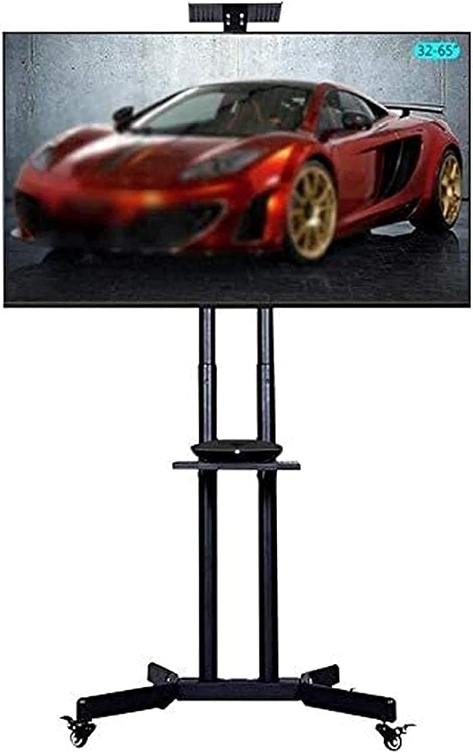 OLSKFUH Rolling Tv Stand, Mobile Tv Cart, Mobile Tv Stand, Adjustable Mobile Tv Cart Bracket Mount Swiel Wheels Universal Tv Stand,