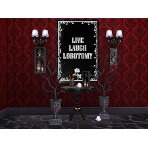 Live Laugh Lobotomy Sign Gothic Wall Decor Unique Home Decor for Living Room Bathroom and Goth Bedroom Dark Academia and Grunge Room Decor 8 x 12 Inch 942