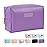 MAANGE Small Makeup Bag For Purse, Travel Cosmetic Bag Makeup Pouch PU Leather Portable Versatile Zipper Pouch For Women (Purple)