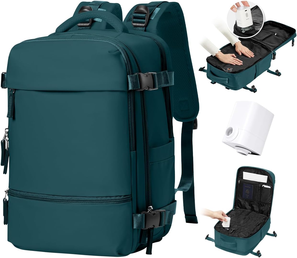 BJLFS Handbagage Rugzak voor Ryanair,Gepersonaliseerde Cabine Koffer 40x20x25cm Lichtgewicht Waterafstotend Reisrugzak met USB-Oplaadpunt,Ideaal voor Vakantie Weekend,Gratis Retour NL,Beigebruin