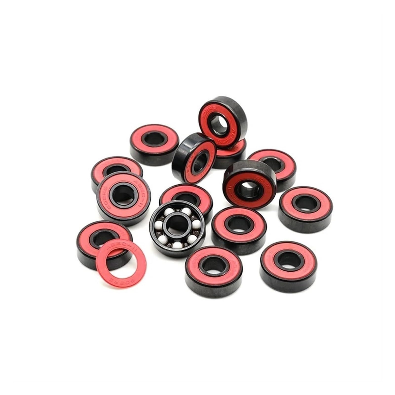 Łożysko kulkowe zwykłe 8 szt. 608 2RS hybrydowe łożysko ceramiczne ABEC-11 8x22x7 mm deskorolka Spinner ceramiczny azotek seria Pro 608RS Si3N4 łożysko kulkowe,Walcowanie
