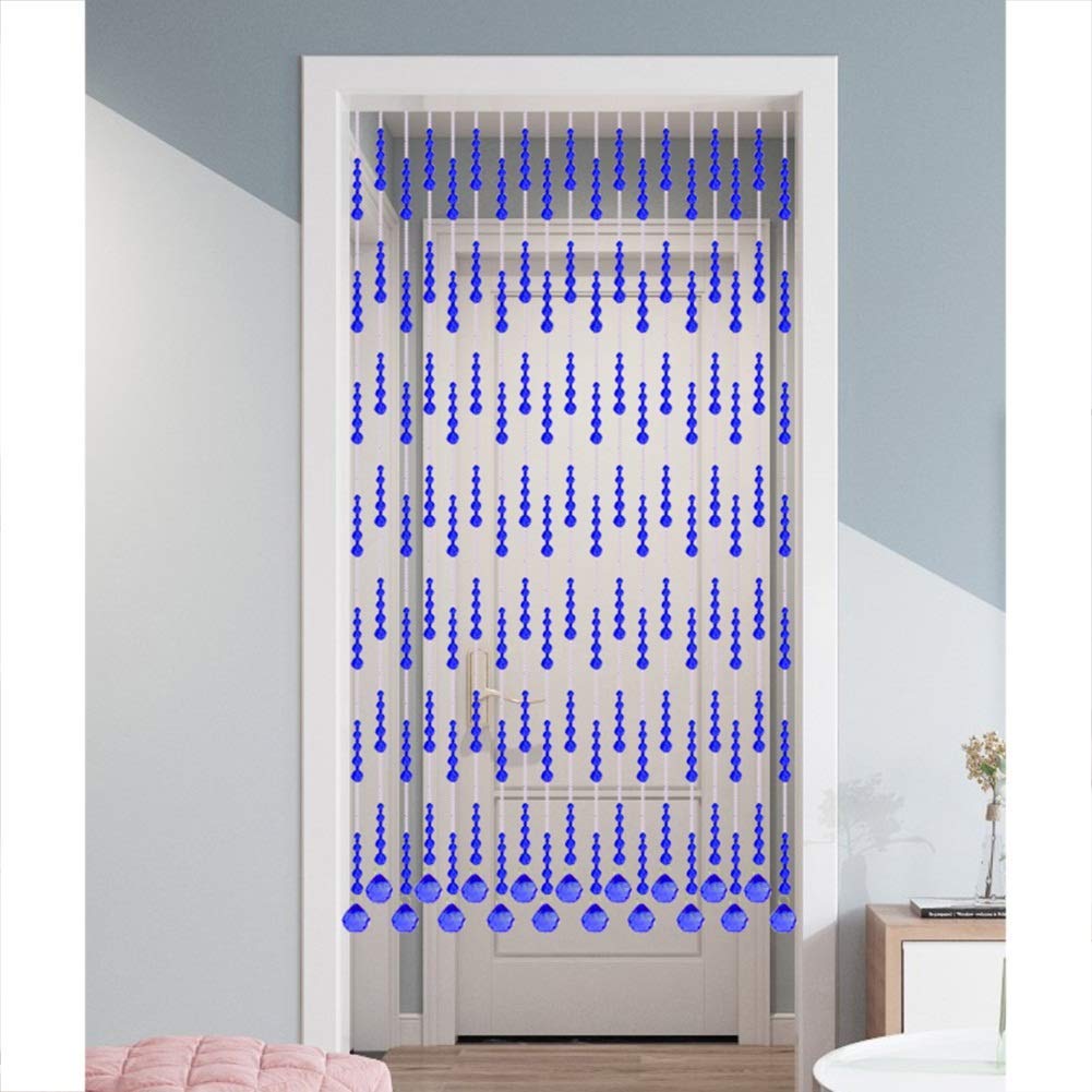 HAPPLiGNLY 25 Strands Beaded Door Curtains for Doorways Crystals Bead String Curtain for Room Dividers Home Decoration Color Series Hanging Screen, 4 Colors (Color : B, Size : 0.9x1.25m)