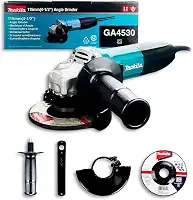 MAKITA Esmerilhadeira Angular GA4530 720W 115mm 11000RPM c/Alta Rotação p/Corte Rápido e Desbaste Potente em Metal Aço e Ferro p/Uso Profissional 220v