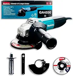 MAKITA Esmerilhadeira Angular GA4530 720W 115mm 11000RPM c/Alta Rotação p/Corte Rápido e Desbaste Potente em Metal Aço e Ferro p/Uso Profissional 220v