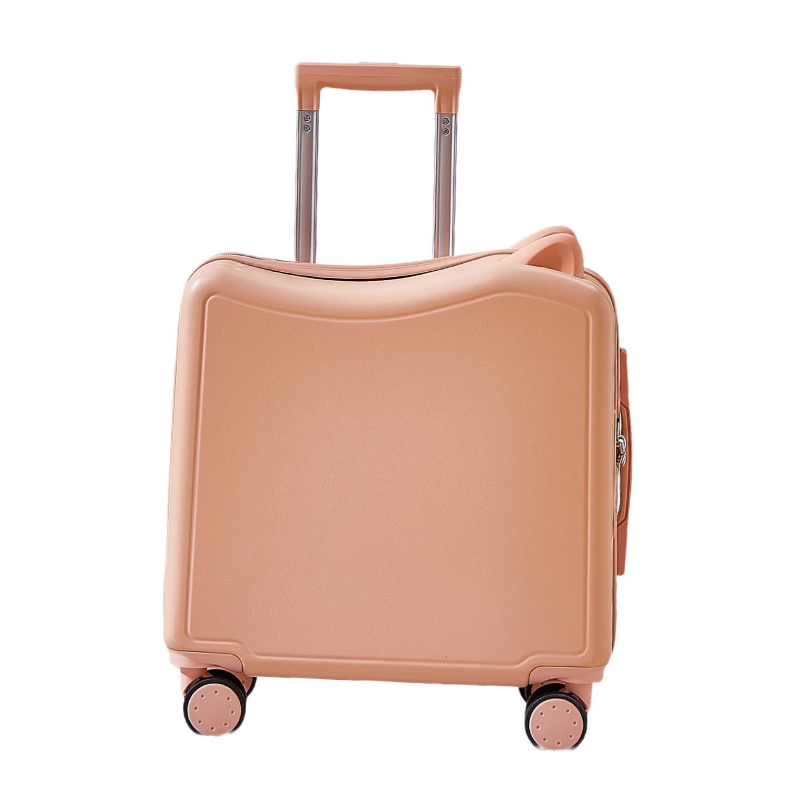 clovrix™ travel luggage with wheels quiet combination lock kids ride on suitcase pink
