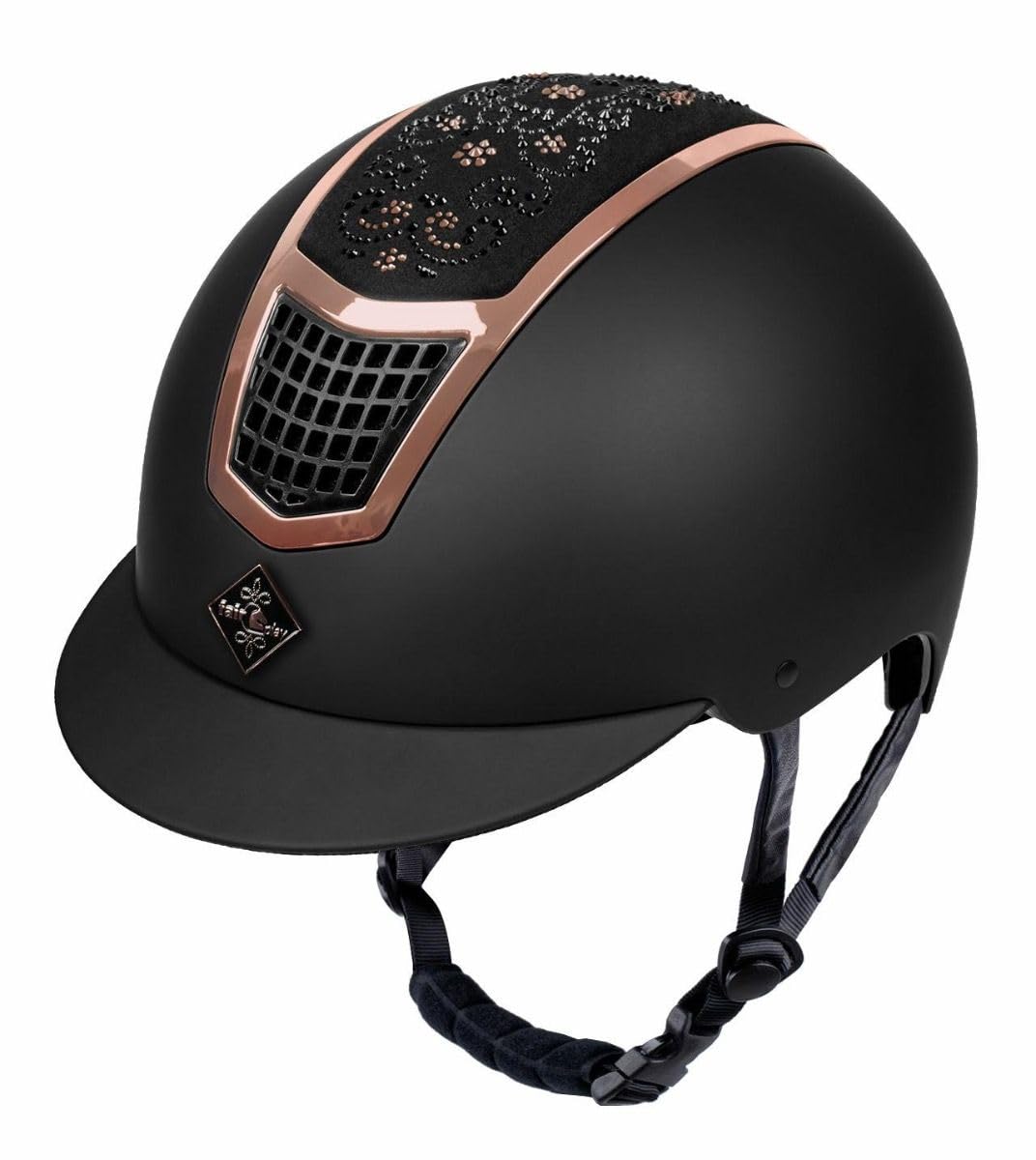 Fair Play Quantinum Chic 2.0 - Casco de equitación, color oro rosa y negro