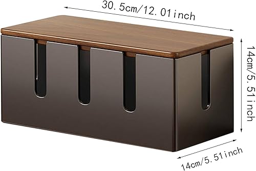 Miniatura 4 de Protector Floor Cable Organizer, Fashionable Wooden Cord Hider Desk Organizer for USB Hubs Home
