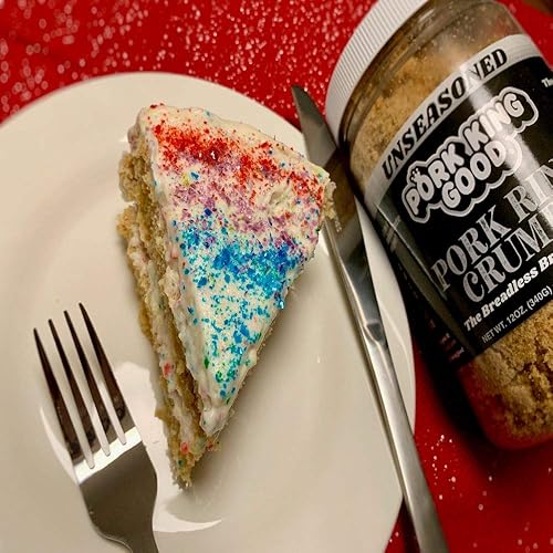 Miniatura 7 de Pork King Good Pan rallado de corteza de cerdo sin condimentar (dieta baja en carbohidratos). Perfecto para dietas cetogénicas, paleo, sin gluten,