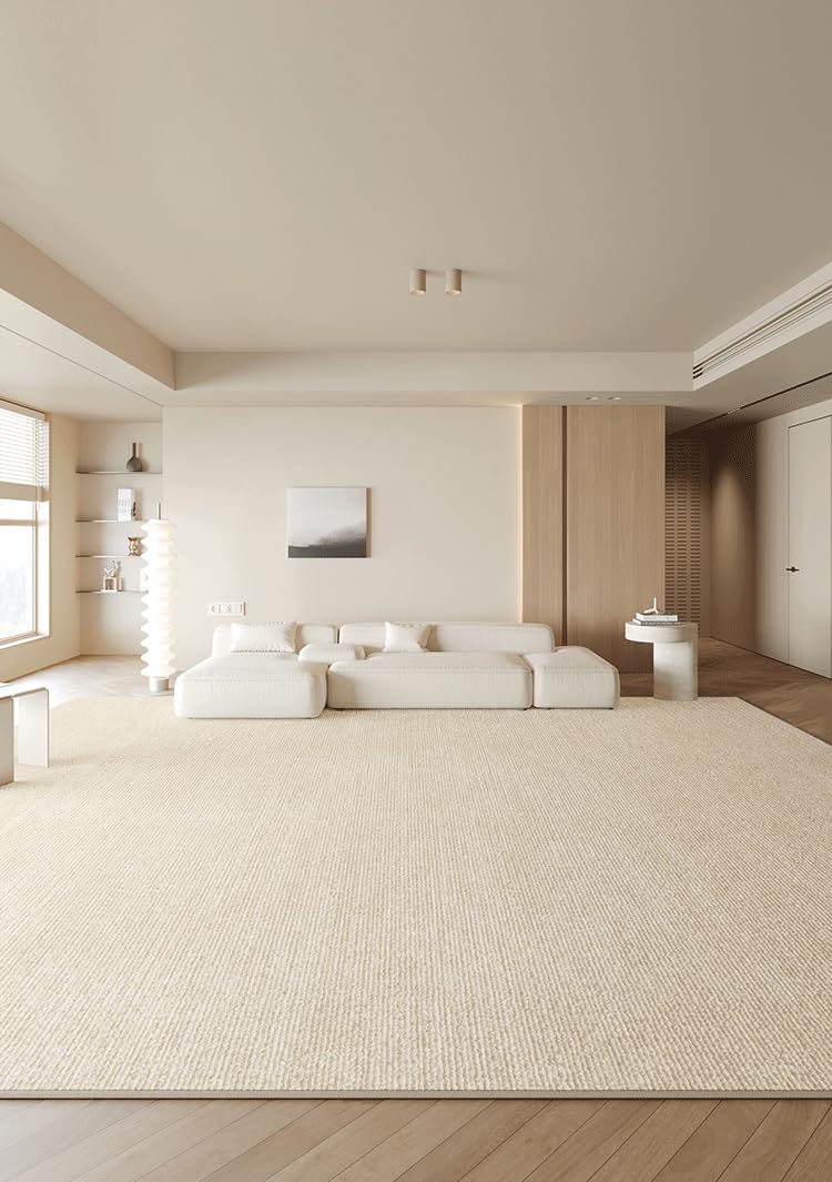 Cream Ultra Washable 2x3 Rug for Living Room Bedroom Diningroom Home Office Playroom Waterproof Non Slip Carpet Modern Solid Kitchen Hallway Indoor