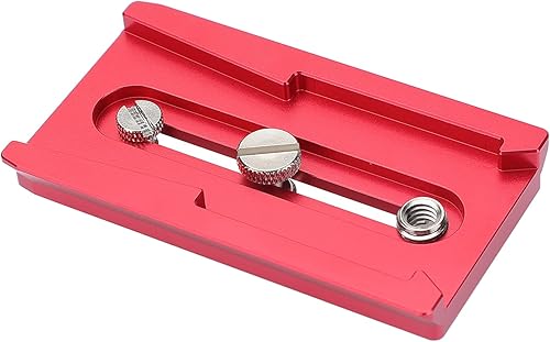Miniatura 6 de CAMVATE Placa de liberación rápida para cámara con roscas de 14" y 38" compatible con trípode 577501504 (rojo) - 2886