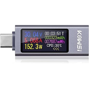 Heemol 240W USB C Tester Messger t 4-30V 0-12A Typ-C Multimeter Digital Spannungsmesser USB Power Meter Tester Meter Voltmeter Multimeter Phone Charging