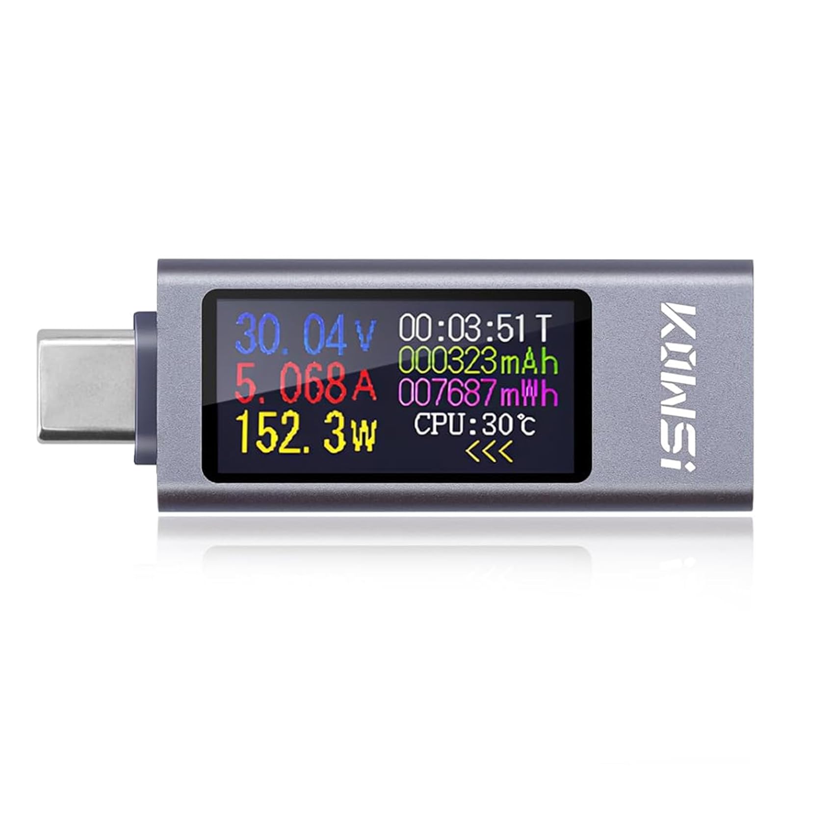 Heemol 240W USB C Tester Messgerät 4-30V 0-12A Typ-C Multimeter Digital Spannungsmesser USB Power Meter Tester Meter Voltmeter Multimeter Phone Charging