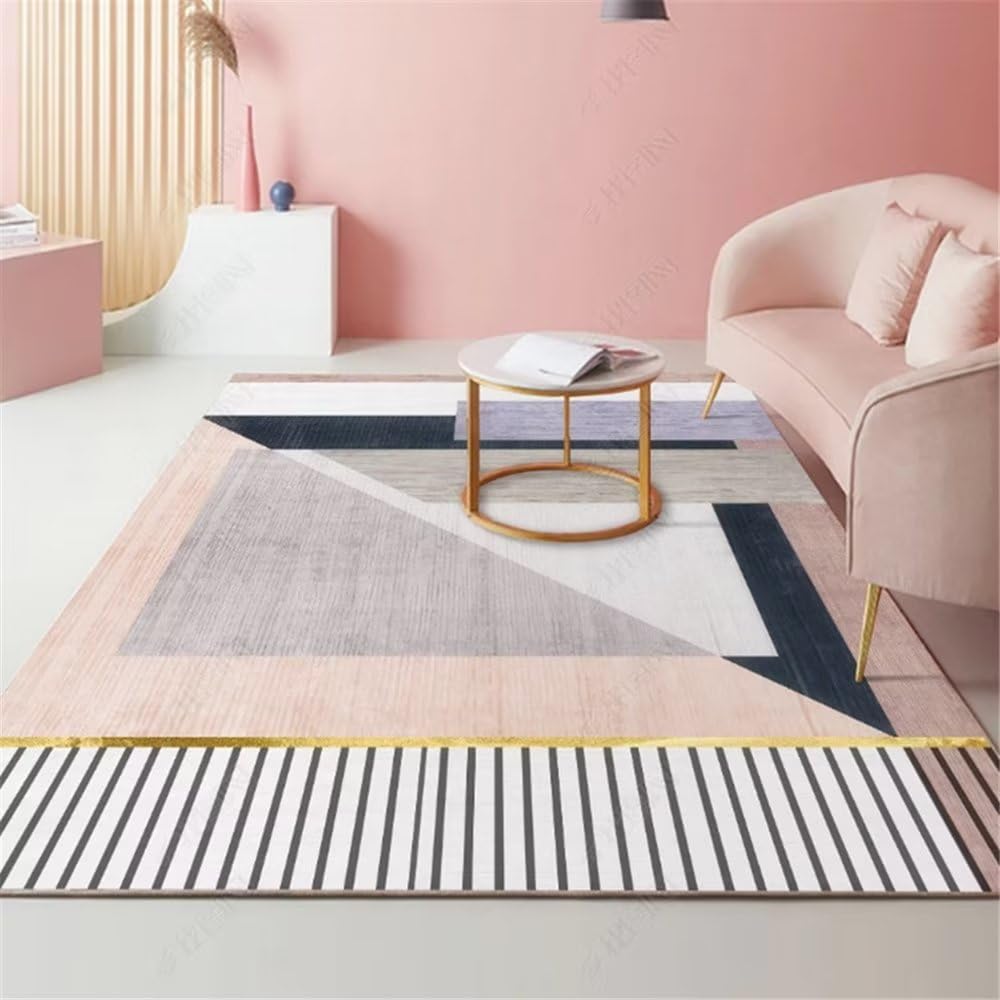 Tapis de chambre adulte marron rayé pour une ambiance cosy