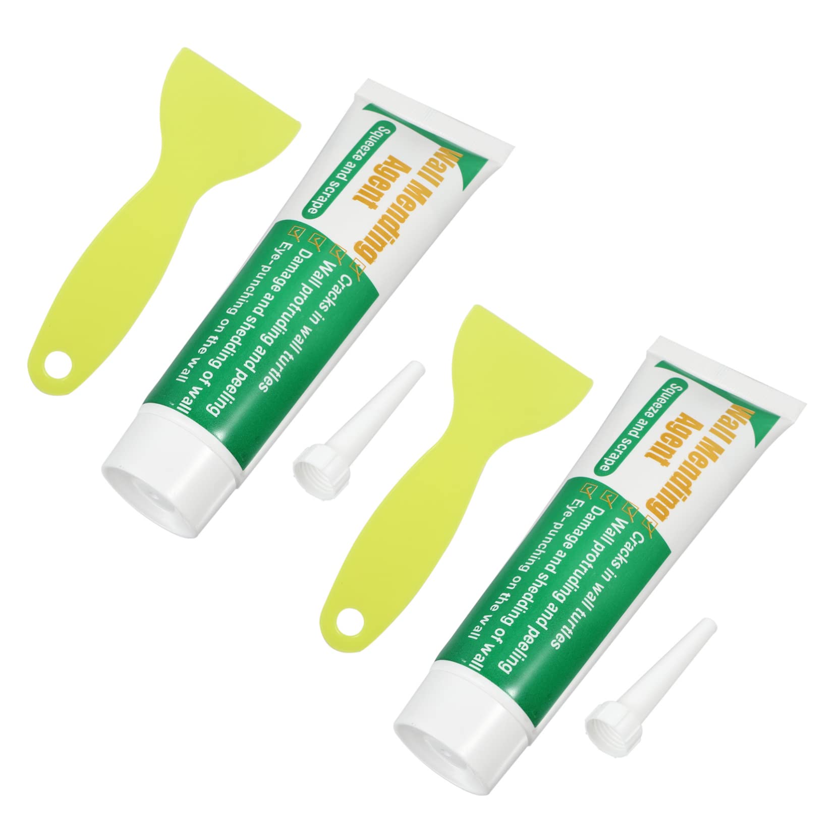 Pasta Riparatrice per Muri Peeling e Graffiti, 2 Set Verde | Include Spatola, Copertura Macchie e Graffiti, Riparazione Rapida per Superfici Danneggiate