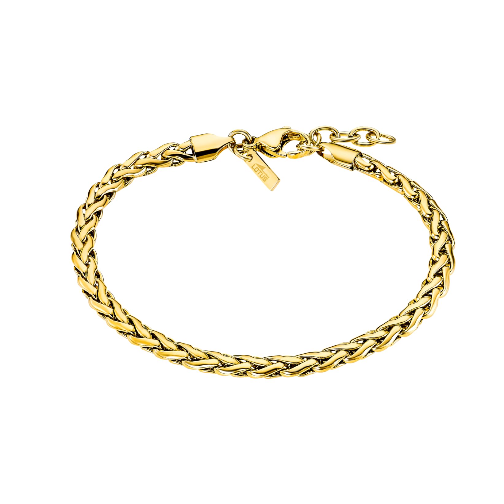LOTUS STYLE LOTUS STYLE Pulsera Hombre Acero Inoxidable 316L Brazalete de Diseño Sofisticado, Confortable y Resistente al Agua - Pulseras Hombre - Dorada Hombre 215.00 mm LS2366-2/2 - Ideal para Regalo