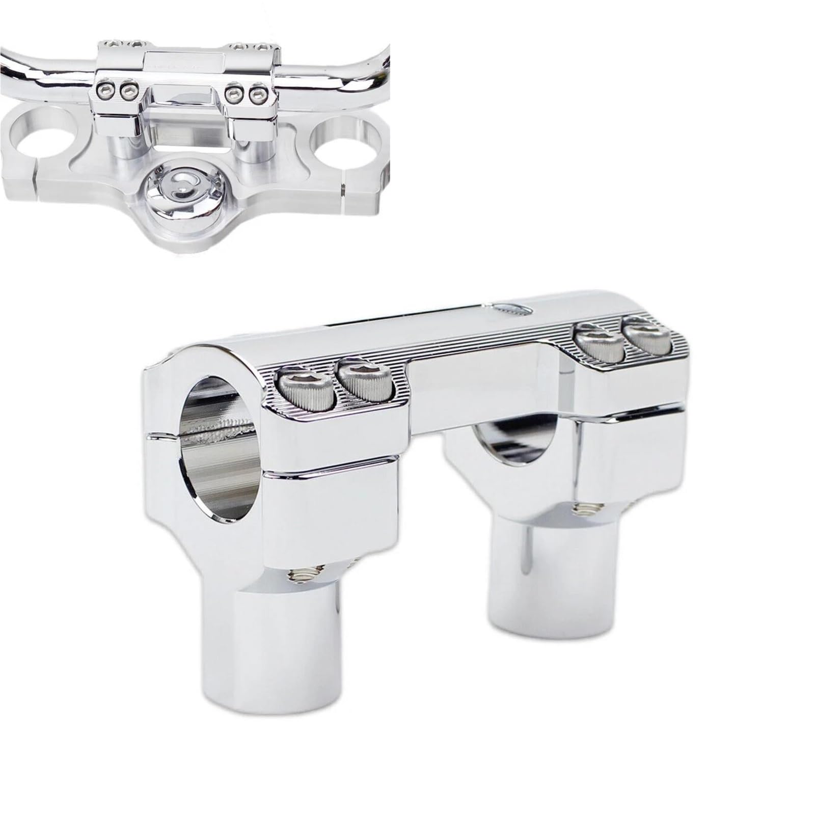 Rehausseur de guidon CNC 1 1/4" pour Harley Softail Dyna et Road King FXDB