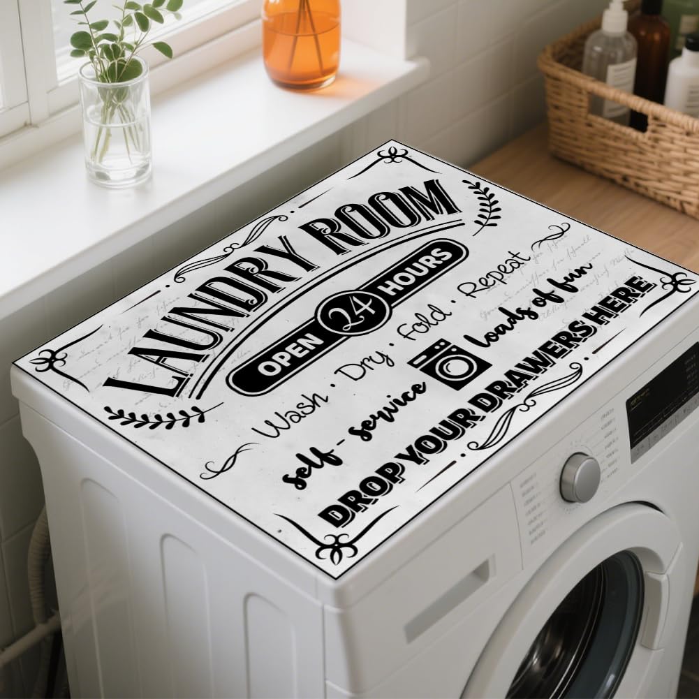 Housse pour machine à laver et sèche-linge anti-poussière rétro