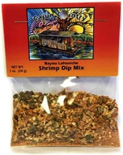 Cajun Country Bayou Lafourche Shrimp Dip Mix, 1 Ounce Packet (Makes About 3 Cups of Dip - Low Salt, No MSG Blend)