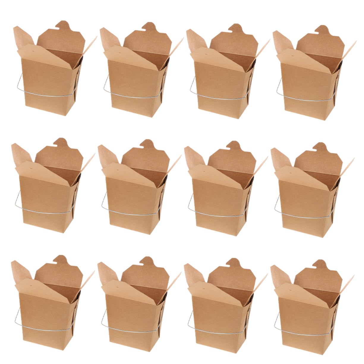 MAGICLULU Contenitori per Alimenti Cinesi da Asporto 26oz con Manico in Ferro e Carta, 50 Pezzi, per Pollo Fritto e Patatine, Pratici per Catering