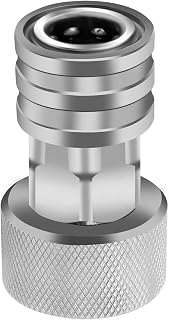 Garden Hose to Pressure Washer Adapter, Pressure Washer Adapter for Hose Stainless Steel Material 3/4 Ght to 1/4", Good Accessories Suitable for Car Washing & Household Cleaning