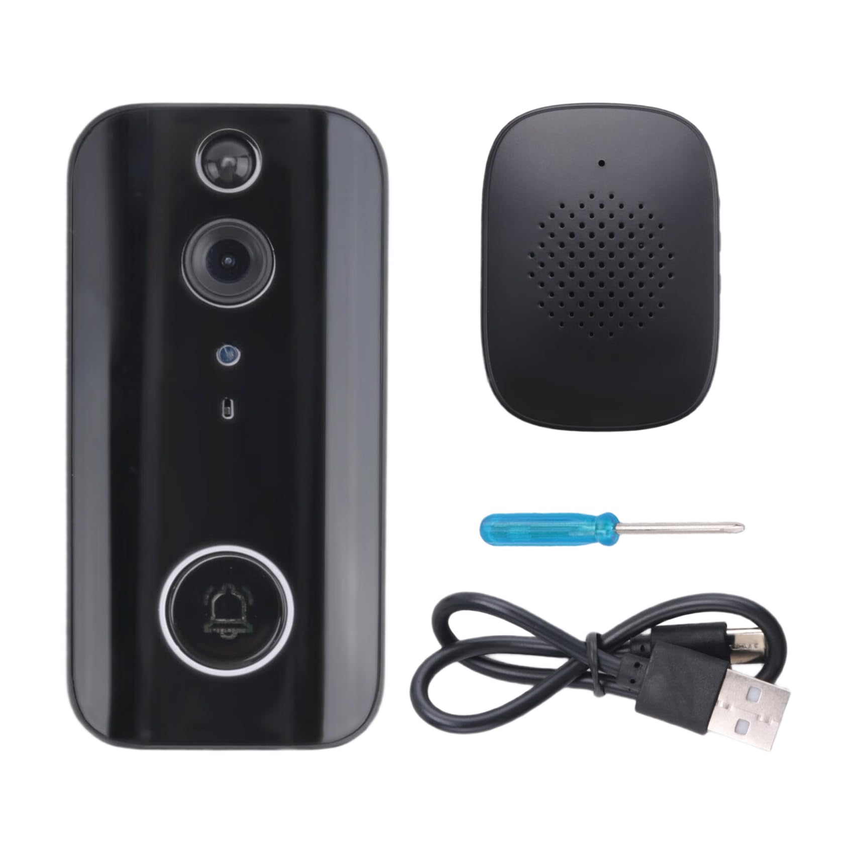 Vymlo Doorbell Camera, 1080P Wire Less Doorbell Camera WiFi Network Connection, Voice Conversion,2 Way Talk