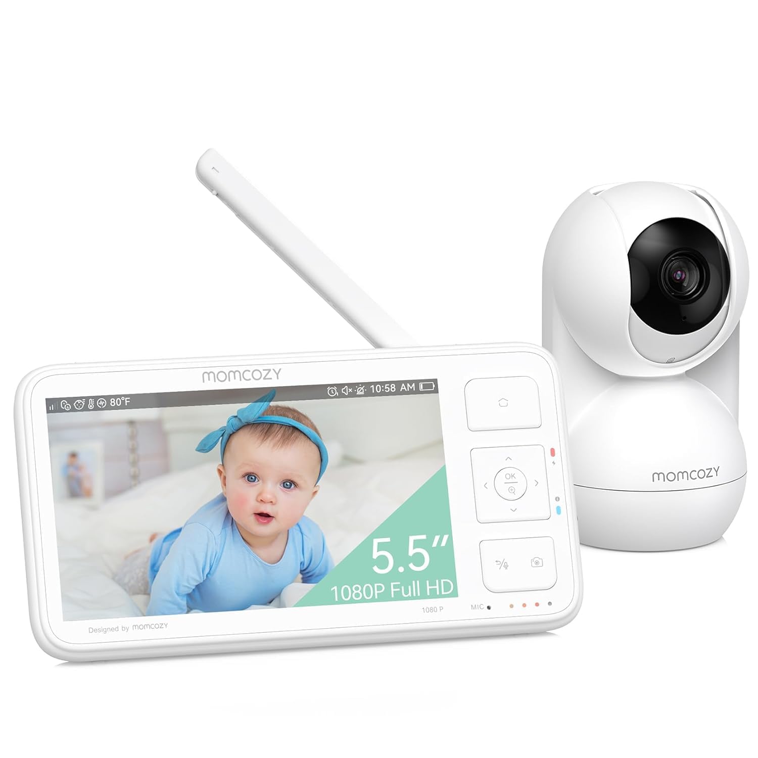baby monitor video 5,5 pollici senza wifi