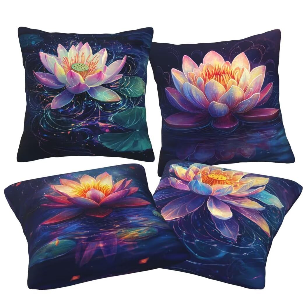 Set van 4 waterdichte kussenslopen voor buiten, vierkante kussenhoezen van 40 x 40 cm (40 x 40 cm) kussenslopen, decoratieve kussenhoes voor buiten, antraciet tuin, waterdichte kussens, cadeau