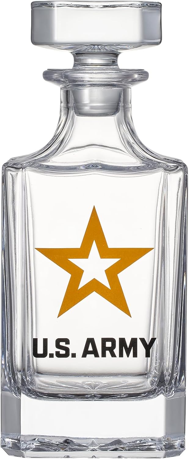 Army Whiskey Decanter Gift Set | 730mL Decanter 2 Whiskey Glass | Military Gifts for Loved Ones Serving For Our Country - Army, Navy, Airforce - Father's Day, Birthday, Housewarming - Men, Dad, Him - Image 2