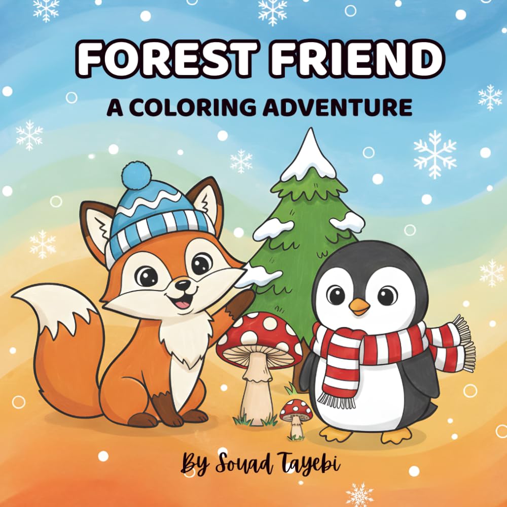Forest Friend: Simple and Cute Animals Coloring Book