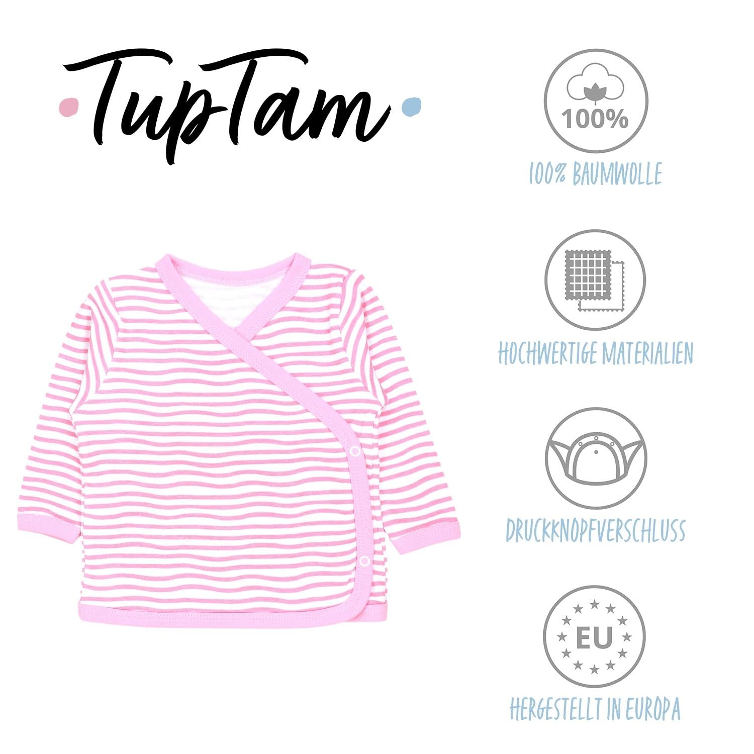 TupTam T-Shirt à Manches Longues pour Bébé, Lot de 5
