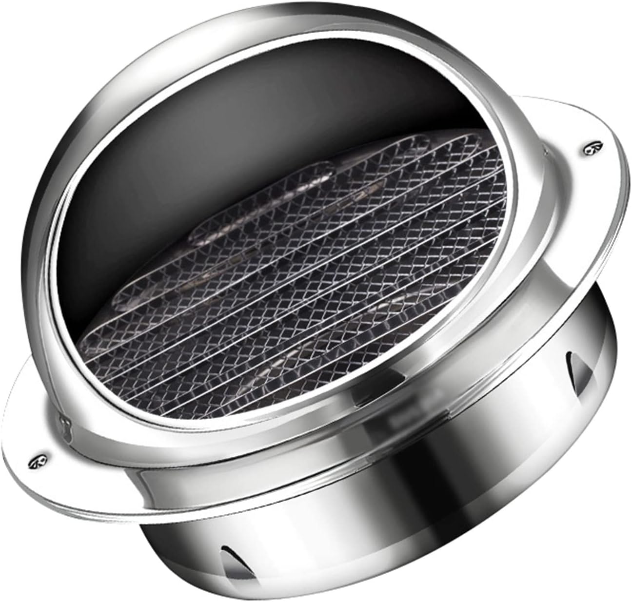 Air Vent Cover,Stainless Steel Air Vent, Round Soffit Vent Cover,Hemispherical Design, with Built-in Mesh(150mm/6in)