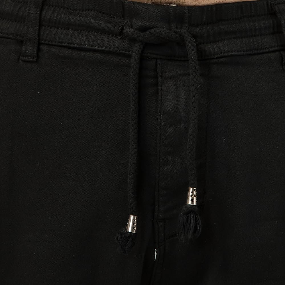 TONY BACKER Pantaloni Cargo Uomo in Maglia di Cotone Multitasche Laterali Casual e Chiusura Coulisse e i Lacci nella Vita 7905