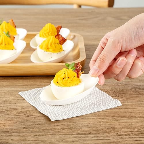 Miniatura 5 de Restaurantware Platos de degustación sin PFAS añadido de 3.2 x 2.1 pulgadas, 100 platos desechables, compostables para el hogar, aptos para