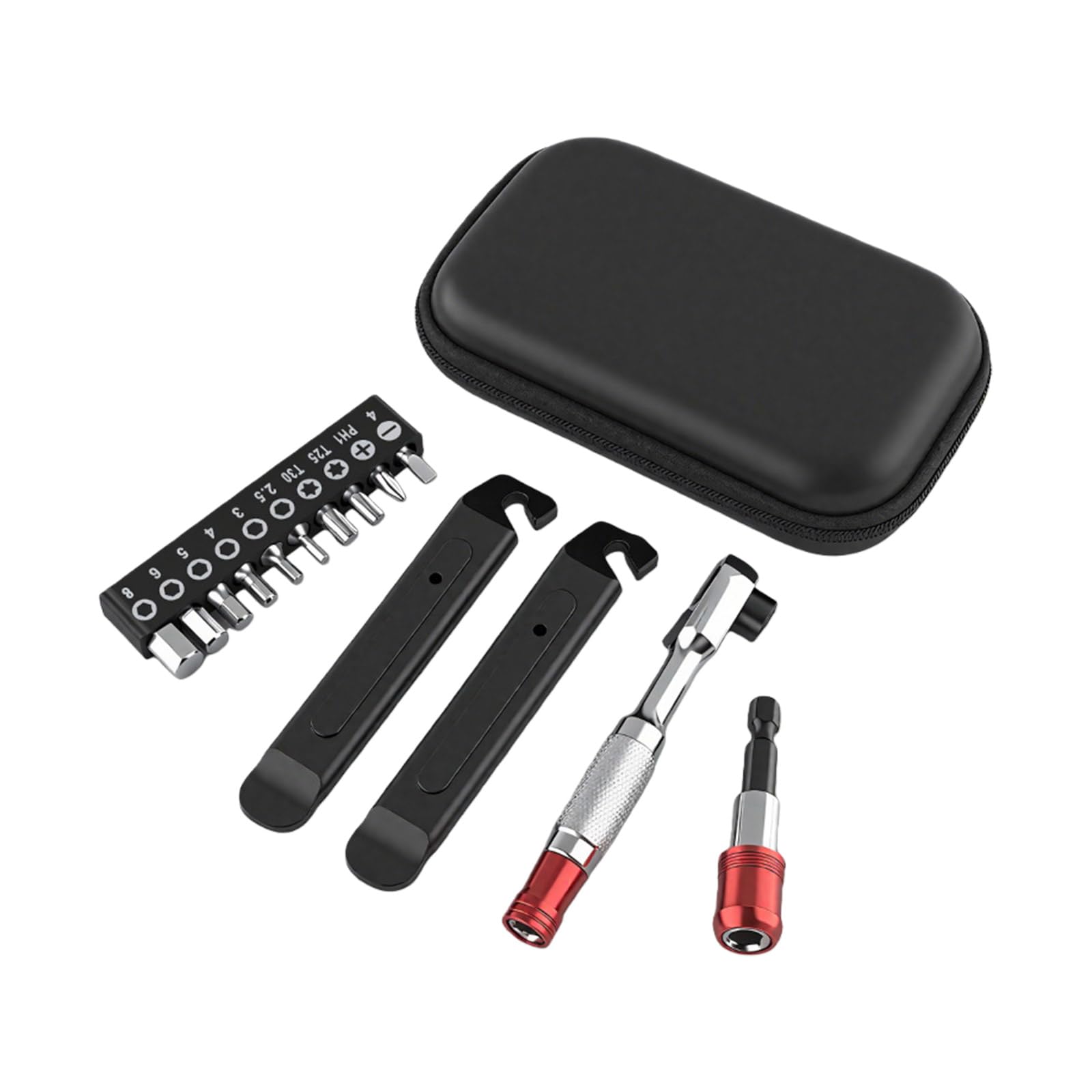 Lightweight 14Pcs Bike Maintenance Set with Multitool Ratchets Wrench & Tire Levers Portable Bicycles Tool Set Ratchets Handle Wrench Tire Levers