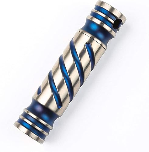 JJFox Pequeño recipiente de metal de almacenamiento impermeable para exteriores, llavero de titanio, organizador de pastillas portátil para acampar